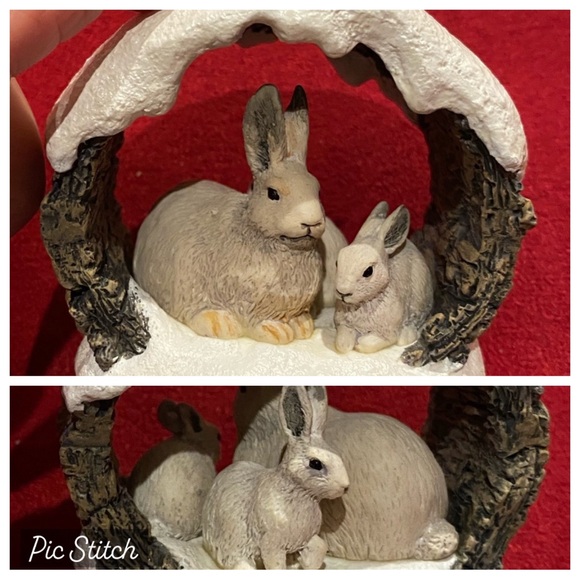 NIB rare Hallmark Keepsake “Snowshoe Rabbits in Winter” ornament - Picture 3 of 11